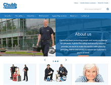 Tablet Screenshot of chubbfiresecurity.com